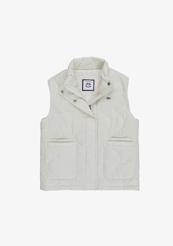 US POLO ASSN - Kız Çocuk Beyaz Regular Yelek