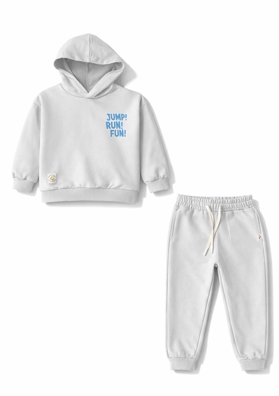 HARİBO - S26B1ET103 Unisex Çocuk Gri Eşofman Takımı
