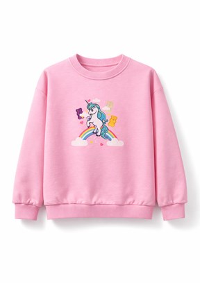 HARİBO - S26G1SW203 Kız Çocuk Pembe Basic Sweatshirt