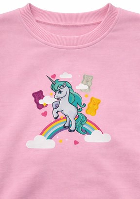 HARİBO - S26G1SW203 Kız Çocuk Pembe Basic Sweatshirt