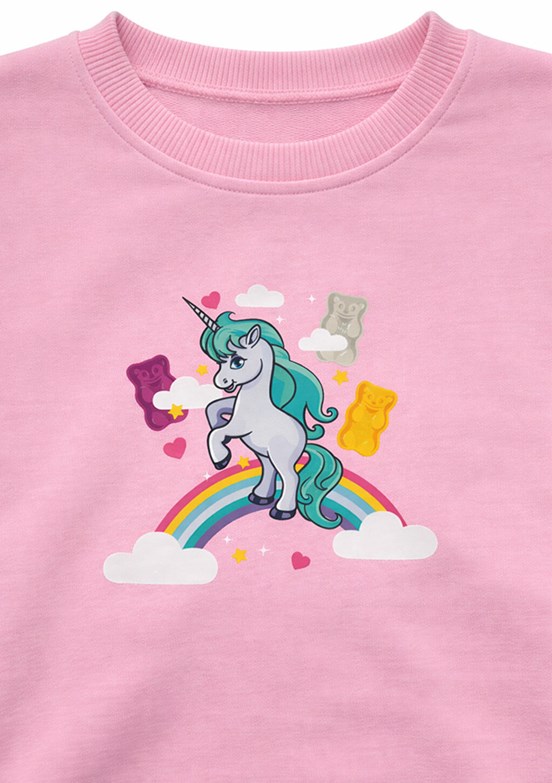 HARİBO - S26G1SW203 Kız Çocuk Pembe Basic Sweatshirt