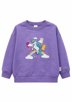 HARİBO - S26G1SW203 Kız Çocuk Mor Basic Sweatshirt