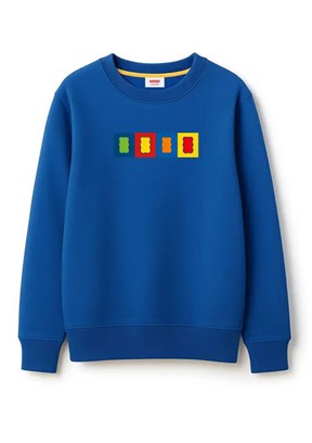HARİBO - S26B1SW102 Erkek Çocuk Mavi Basic Sweatshirt