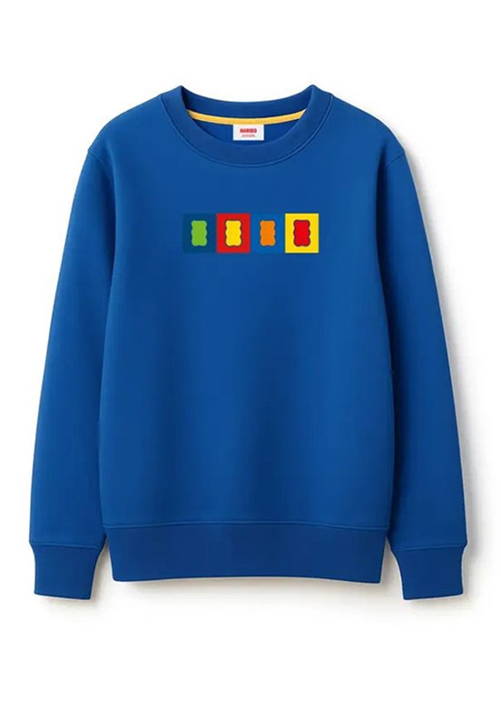 HARİBO - S26B1SW102 Erkek Çocuk Mavi Basic Sweatshirt