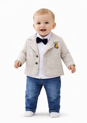 HARİBO - S26B4CTT701 Erkek Bebek Gri Eşofman Takımı