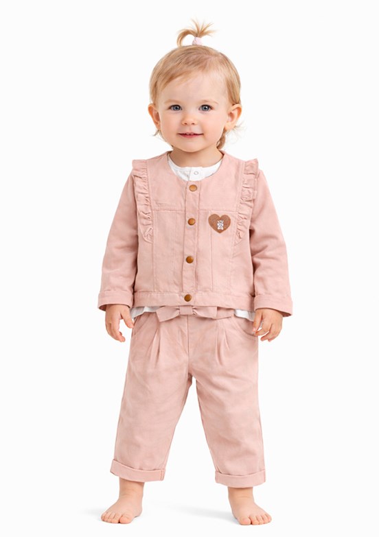 HARİBO - S26G4CTT801 Kız Bebek Pembe Eşofman Takımı