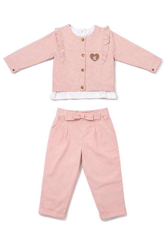 HARİBO - S26G4CTT801 Kız Bebek Pembe Eşofman Takımı