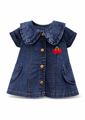 HARİBO - S26G4DE801 Kız Bebek Lacivert Denim Elbise
