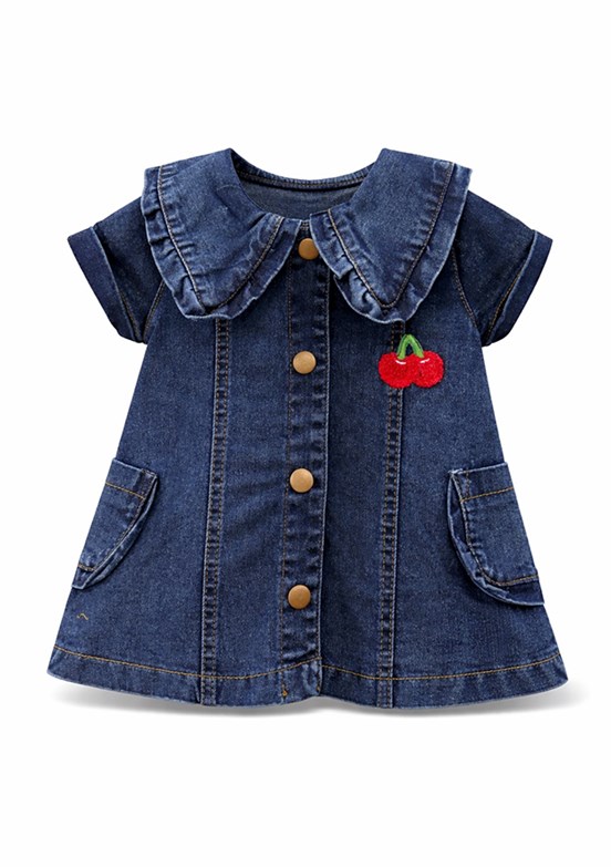 HARİBO - S26G4DE801 Kız Bebek Lacivert Denim Elbise