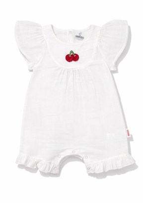 HARİBO - S26G4TLM801 Kız Bebek Beyaz Tulum Elbise
