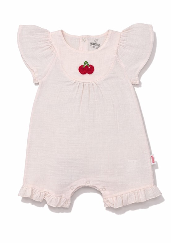 HARİBO - S26G4TLM801 Kız Bebek Pembe Tulum Elbise