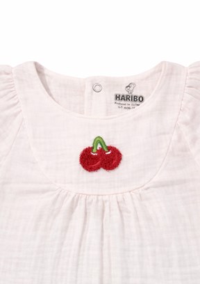 HARİBO - S26G4TLM801 Kız Bebek Pembe Tulum Elbise
