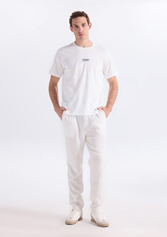 LEE COOPER - 262 LCM 221006 Erkek Beyaz Dokuma Pantolon