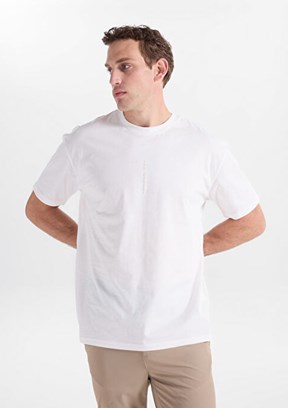 LEE COOPER - 262 LCM 242015 Erkek Beyaz O Yaka T-Shirt