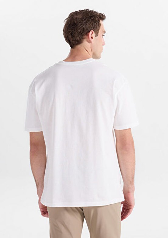 LEE COOPER - 262 LCM 242015 Erkek Beyaz O Yaka T-Shirt
