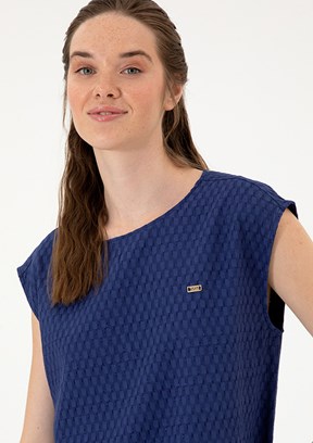 US POLO ASSN Kadın Lacivert Kısa Kol Gömlek