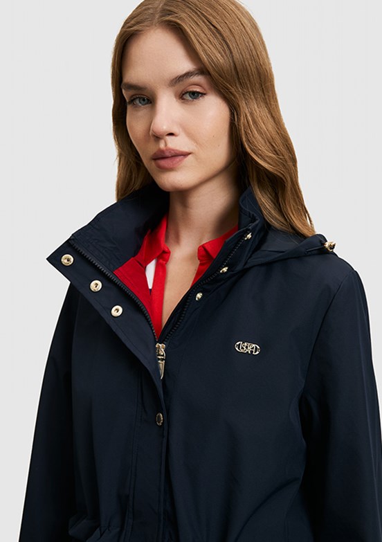 US POLO ASSN - Kadın Lacivert Basic Kaban