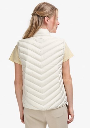 US POLO ASSN - Kadın Beyaz Dokuma Yelek
