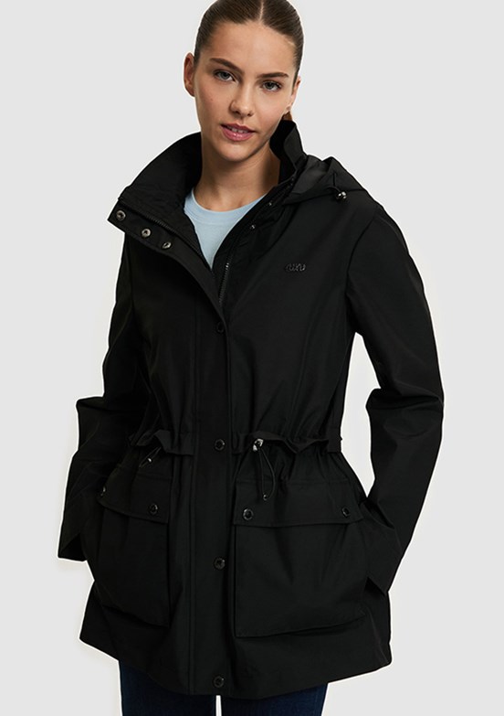 US POLO ASSN - Kadın Siyah Basic Kaban