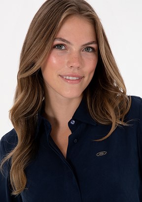 US POLO ASSN Kadın Lacivert Uzun Kol Gömlek