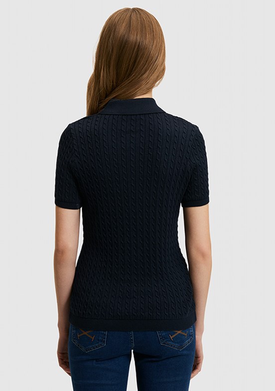 US POLO ASSN - Kadın Lacivert Slim Kazak