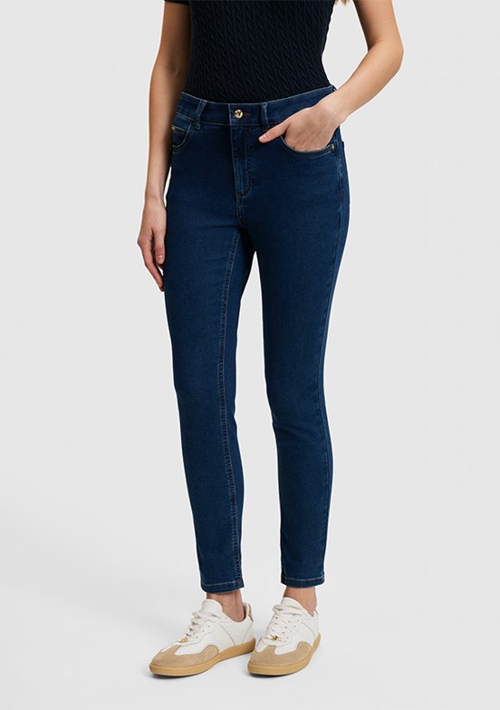 US POLO ASSN - Kadın Mavi Oversize Jean Pantolon