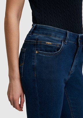 US POLO ASSN - Kadın Mavi Oversize Jean Pantolon