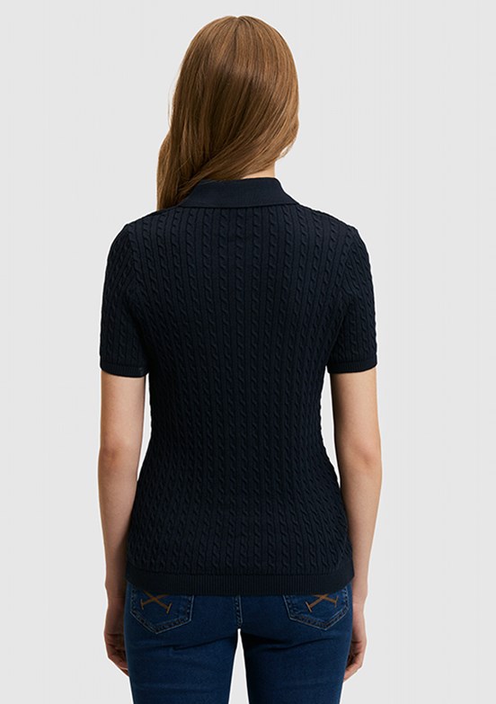 US POLO ASSN - Kadın Lacivert Slim Kazak
