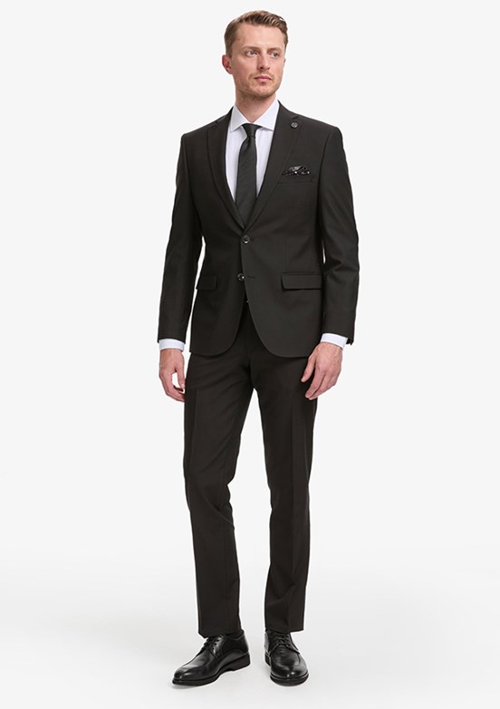 PIERRE CARDIN - Erkek Siyah Slim Takım Elbise