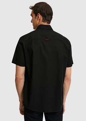 US POLO ASSN - Erkek Siyah Kısa Kol Gömlek
