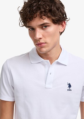 US POLO ASSN - Erkek Beyaz Slim T-Shirt