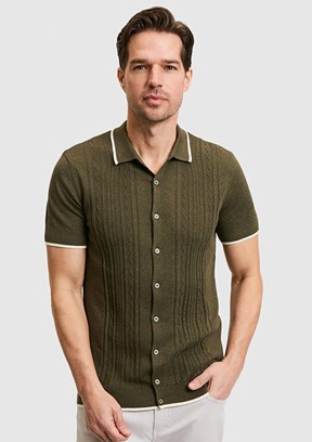 US POLO ASSN - Erkek Yeşil Regular Kazak