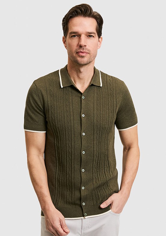 US POLO ASSN - Erkek Yeşil Regular Kazak