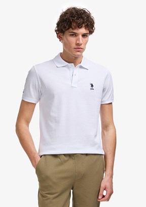 US POLO ASSN - Erkek Beyaz Slim T-Shirt