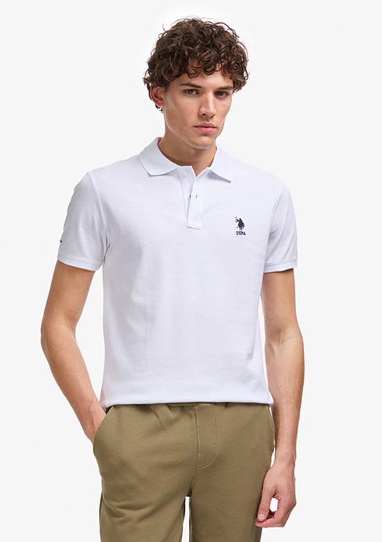 US POLO ASSN - Erkek Beyaz Slim T-Shirt
