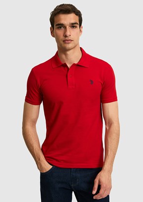 US POLO ASSN - Erkek Kırmızı Slim T-Shirt