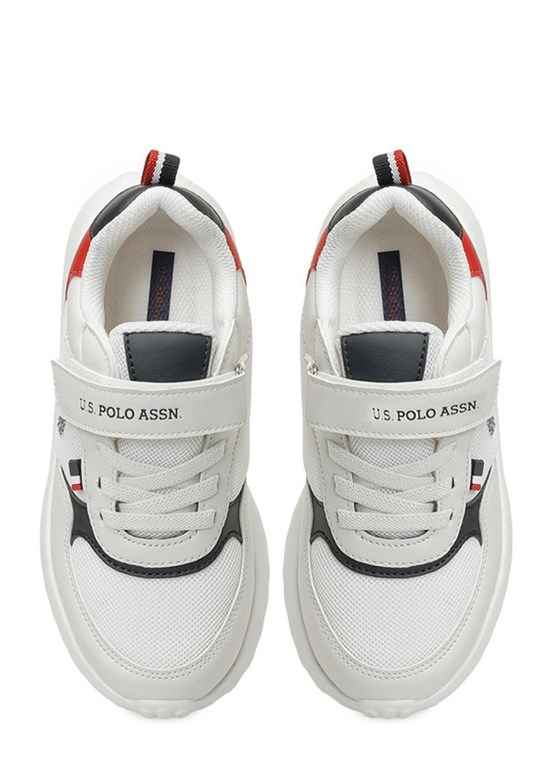 US POLO ASSN 6P Posse Jr 6Fx - A10215564512010 Erkek Çocuk Beyaz Koşu Ayakkabısı