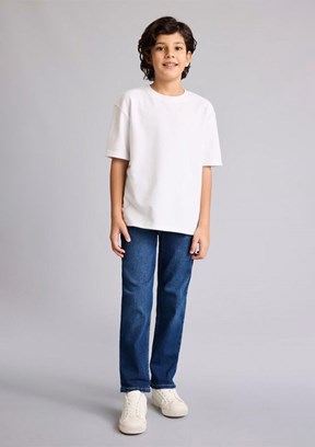 DEFACTO - G6743A8DF1 Erkek Çocuk Mavi Normal Bel Jean Pantolon