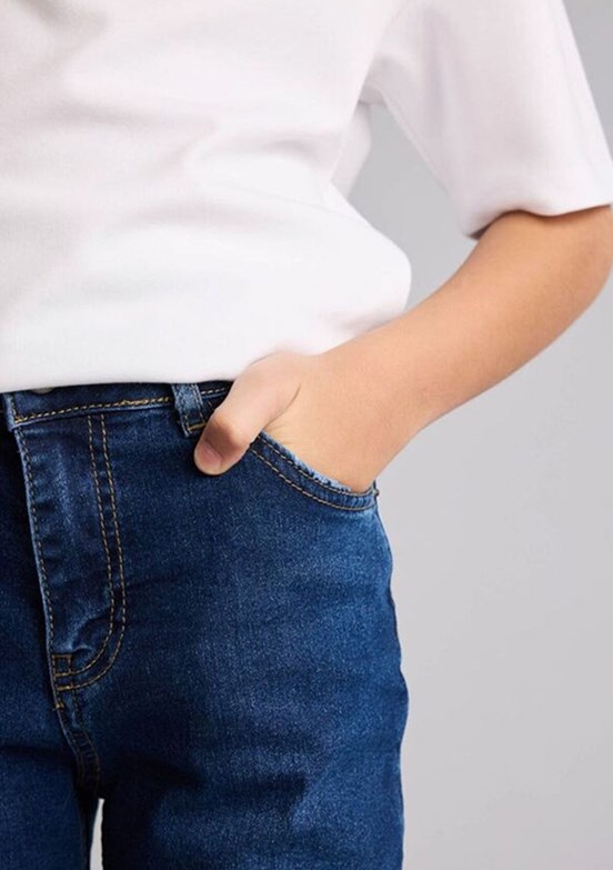 DEFACTO - G6743A8DF1 Erkek Çocuk Mavi Normal Bel Jean Pantolon