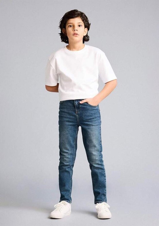 DEFACTO - F8437A8DFA1 Erkek Çocuk Yeşil Normal Bel Jean Pantolon
