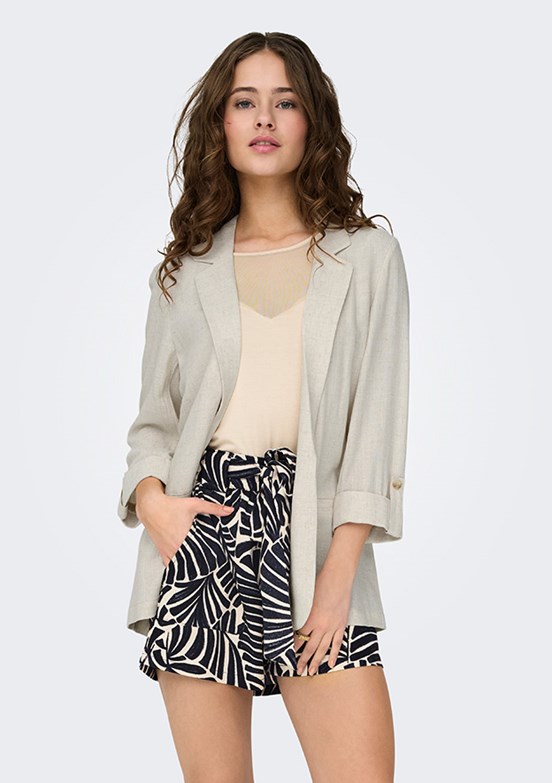 ONLY Onlsiesta - 15322274 Kadın Bej Blazer Ceket