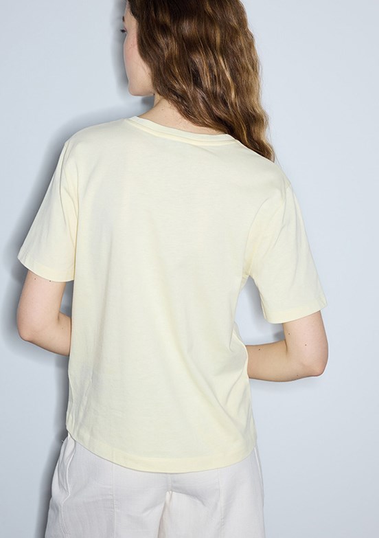 İPEKYOL - IS1260070244 Kadın Sarı Baskılı T-Shirt