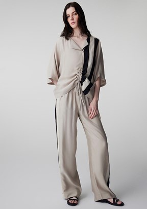 İPEKYOL - IS1260006084 Kadın Naturel Desenli Bluz