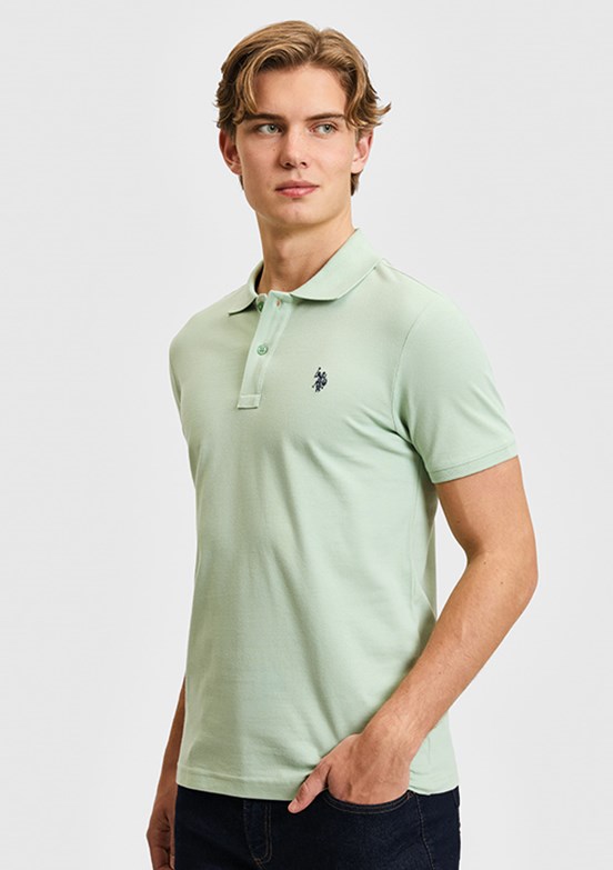US POLO ASSN - Erkek Yeşil Basic T-Shirt