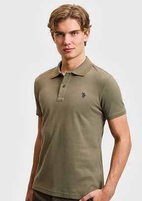 US POLO ASSN - Erkek Yeşil Basic T-Shirt