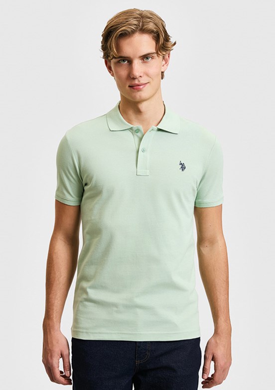 US POLO ASSN - Erkek Yeşil Basic T-Shirt