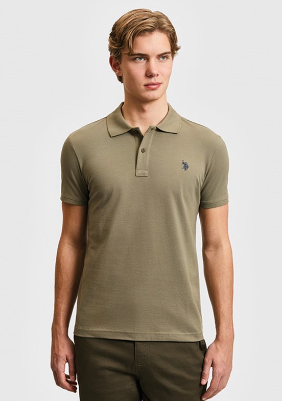 US POLO ASSN - Erkek Yeşil Basic T-Shirt