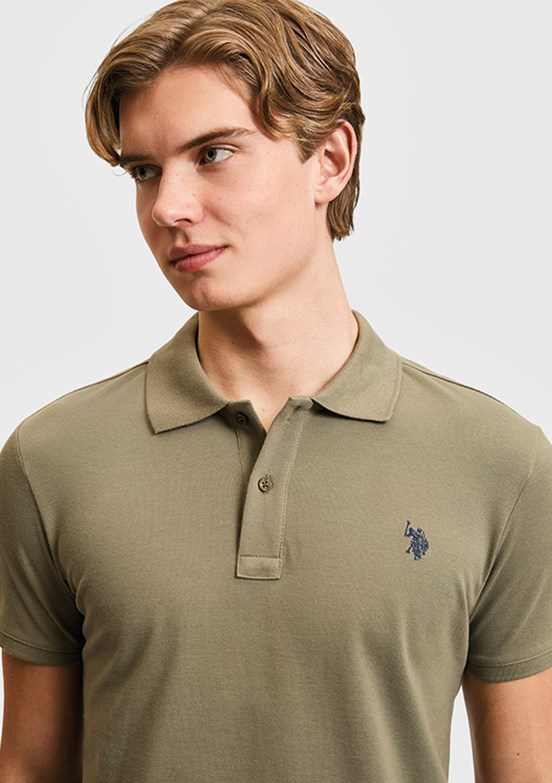 US POLO ASSN - Erkek Yeşil Basic T-Shirt