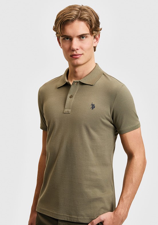 US POLO ASSN - Erkek Yeşil Basic T-Shirt