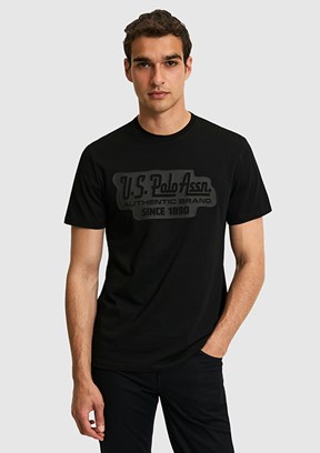 US POLO ASSN - Erkek Siyah Regular T-Shirt
